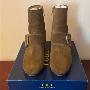 Maddie Suede Buckled Booties by Polo Ralph Lauren